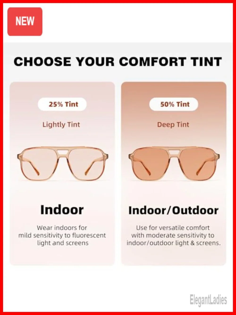 FL-41 Migraine Glasses for Light Sensitivity, UV400 Protection